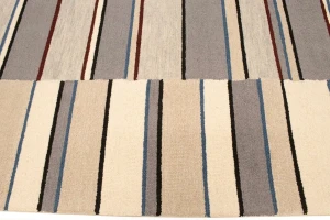 Multicolored Stripes 5X8 Hand-Tufted Modern Rug