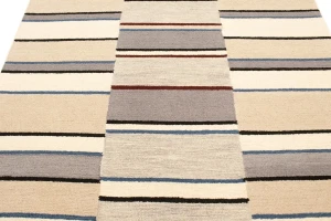 Multicolored Stripes 5X8 Hand-Tufted Modern Rug