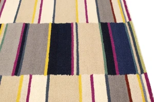Multicolored Stripes 5X8 Hand-Tufted Modern Rug