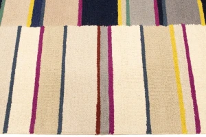 Multicolored Stripes 5X8 Hand-Tufted Modern Rug