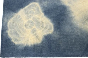 Navy Blue Tie-Dye 5X8 Hand-Tufted Modern Rug