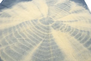 Navy Blue Tie-Dye 5X8 Hand-Tufted Modern Rug