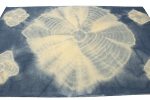 Navy Blue Tie-Dye 5X8 Hand-Tufted Modern Rug