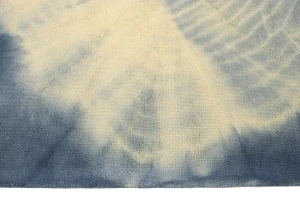 Navy Blue Tie-Dye 5X8 Hand-Tufted Modern Rug
