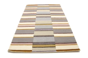 Multicolored Stripes 5X8 Hand-Tufted Modern Rug