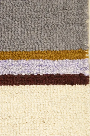 Multicolored Stripes 5X8 Hand-Tufted Modern Rug