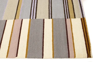 Multicolored Stripes 5X8 Hand-Tufted Modern Rug