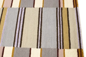 Multicolored Stripes 5X8 Hand-Tufted Modern Rug