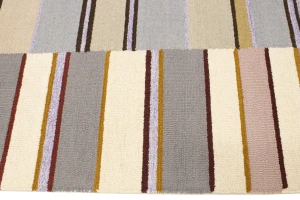 Multicolored Stripes 5X8 Hand-Tufted Modern Rug