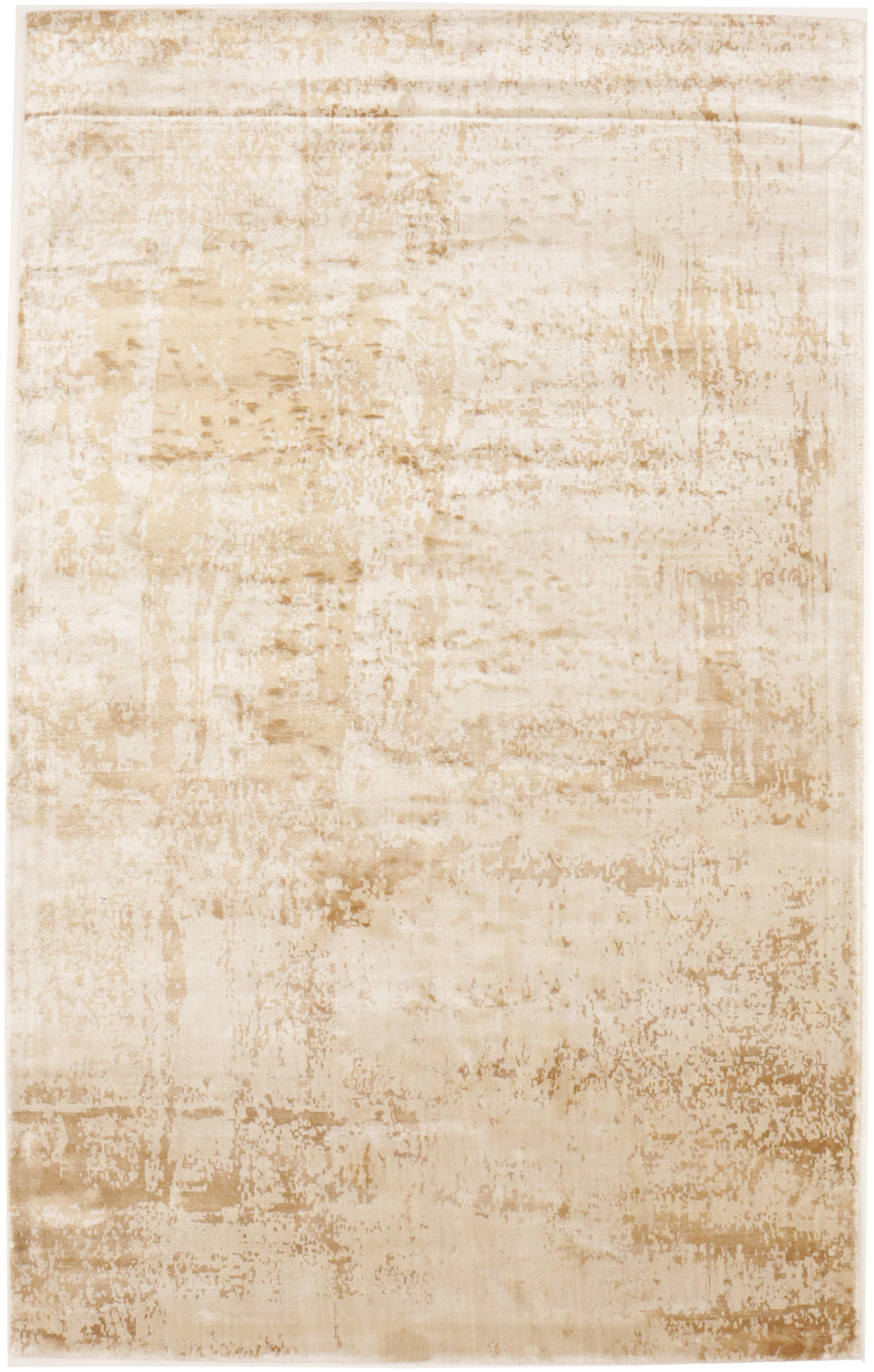 Distressed Beige Brown Abstract 5X8 Hand-Tufted Modern Rug