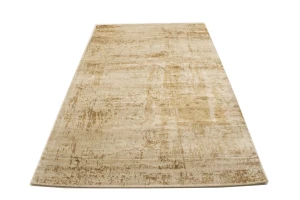 Distressed Beige Brown Abstract 5X8 Hand-Tufted Modern Rug