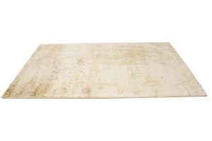 Distressed Beige Brown Abstract 5X8 Hand-Tufted Modern Rug