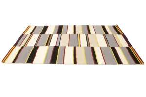 Multicolored Stripes 5X8 Hand-Tufted Modern Rug