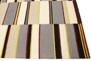 Multicolored Stripes 5X8 Hand-Tufted Modern Rug