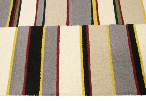 Multicolored Stripes 5X8 Hand-Tufted Modern Rug