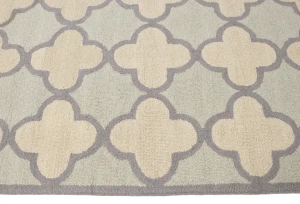Cream & Mauve Trellis 5X8 Hand-Tufted Modern Rug