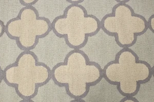 Cream & Mauve Trellis 5X8 Hand-Tufted Modern Rug