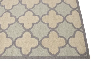 Cream & Mauve Trellis 5X8 Hand-Tufted Modern Rug