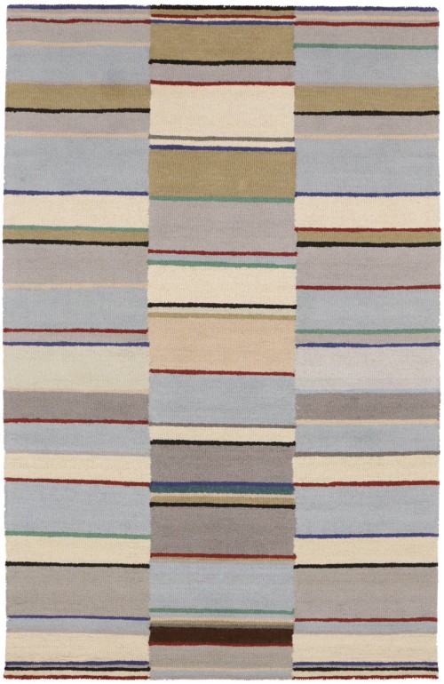 Multicolored Stripes 5X8 Hand-Tufted Modern Rug