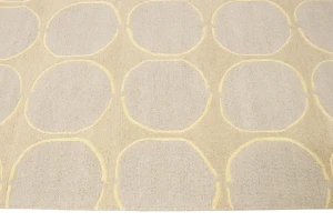 Beige & Cream Abstract 5X8 Hand-Tufted Modern Rug