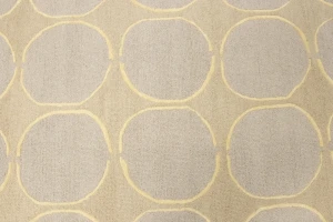 Beige & Cream Abstract 5X8 Hand-Tufted Modern Rug