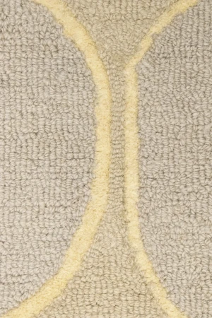 Beige & Cream Abstract 5X8 Hand-Tufted Modern Rug