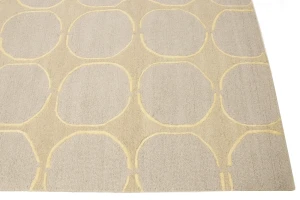 Beige & Cream Abstract 5X8 Hand-Tufted Modern Rug