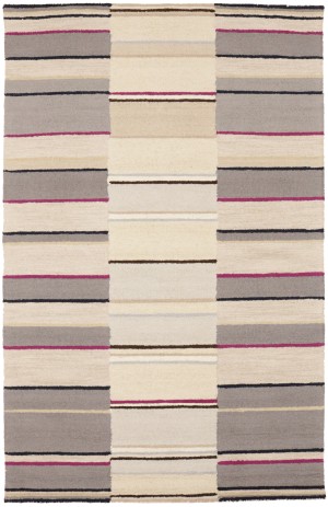 Multicolored Stripes 5X8 Hand-Tufted Modern Rug