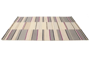 Multicolored Stripes 5X8 Hand-Tufted Modern Rug