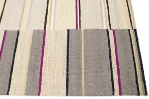 Multicolored Stripes 5X8 Hand-Tufted Modern Rug