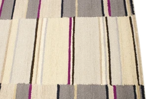Multicolored Stripes 5X8 Hand-Tufted Modern Rug