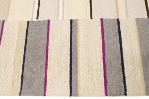 Multicolored Stripes 5X8 Hand-Tufted Modern Rug