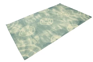 Dark Green Tie-Dye 5X8 Hand-Tufted Modern Rug