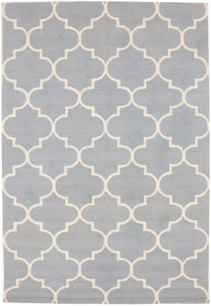 Cool Gray Trellis 5X8 Hand-Tufted Modern Rug