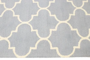 Cool Gray Trellis 5X8 Hand-Tufted Modern Rug