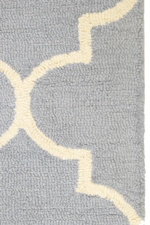 Cool Gray Trellis 5X8 Hand-Tufted Modern Rug