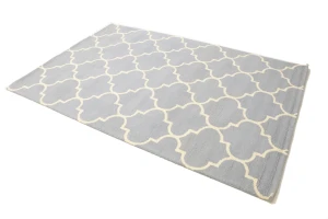 Cool Gray Trellis 5X8 Hand-Tufted Modern Rug