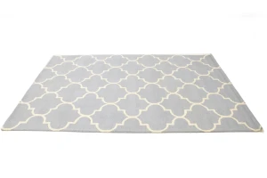 Cool Gray Trellis 5X8 Hand-Tufted Modern Rug