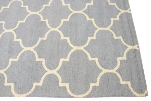 Cool Gray Trellis 5X8 Hand-Tufted Modern Rug