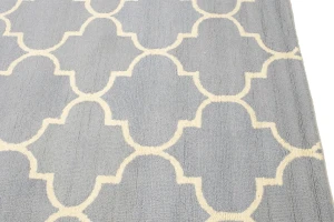 Cool Gray Trellis 5X8 Hand-Tufted Modern Rug