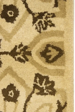 Cream Brown Floral 5X8 Hand-Tufted Modern Rug