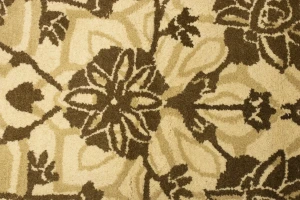 Cream Brown Floral 5X8 Hand-Tufted Modern Rug