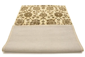 Cream Brown Floral 5X8 Hand-Tufted Modern Rug