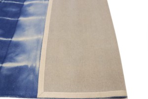 Navy Blue Tie-Dye 5X8 Hand-Tufted Modern Rug