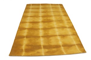 Gold Tie-Dye 5X8 Hand-Tufted Modern Rug