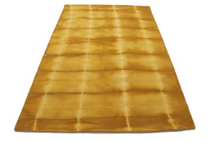 Gold Tie-Dye 5X8 Hand-Tufted Modern Rug