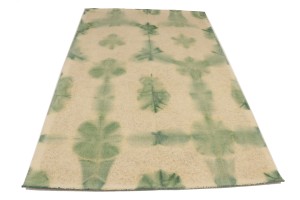 Green Tie-Dye 5X8 Hand-Tufted Modern Rug
