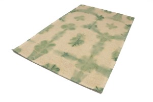 Green Tie-Dye 5X8 Hand-Tufted Modern Rug