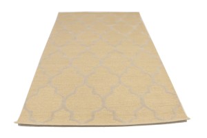 Beige Trellis 5X8 Hand-Tufted Modern Rug