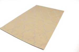 Beige Trellis 5X8 Hand-Tufted Modern Rug